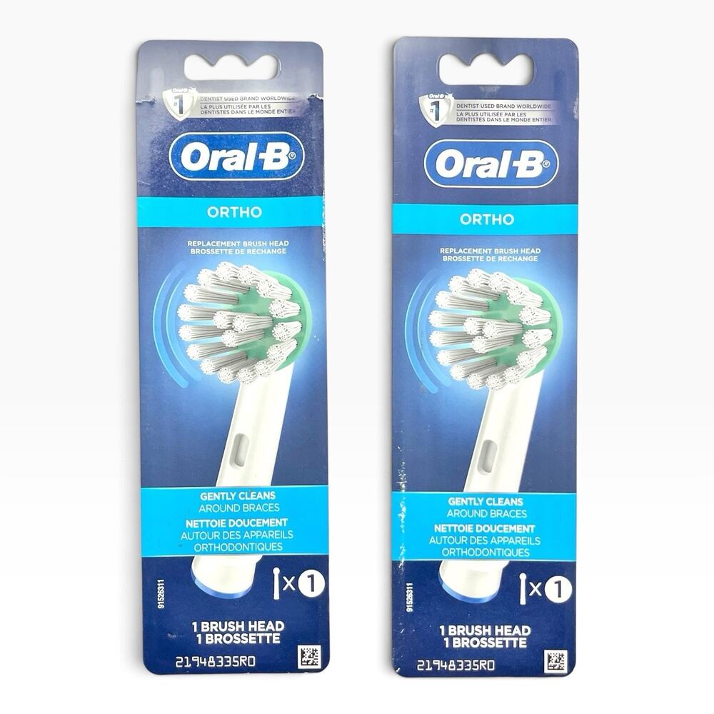 Oral-B ORTHO Replacement Brush Head Set of 2 New Sealed Braces